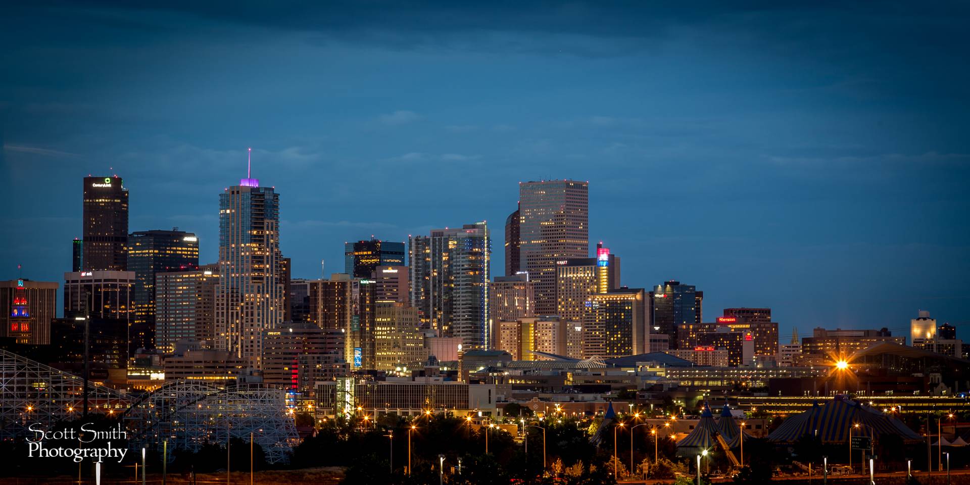Denver at Night  by Scott Smith Photos