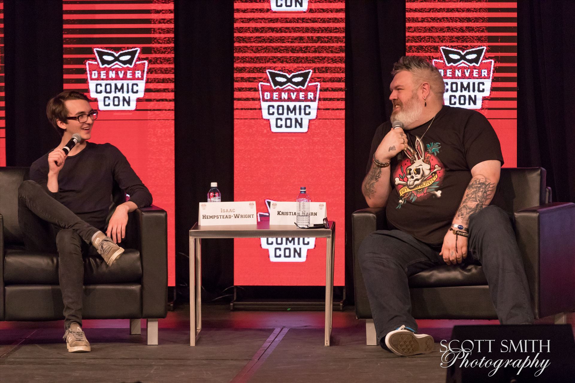 Game of Thrones'-  Bran and Hodor, Isaac Hempstead Wright and Kristian Nairn at Denver Comic Con 2018  by Scott Smith Photos