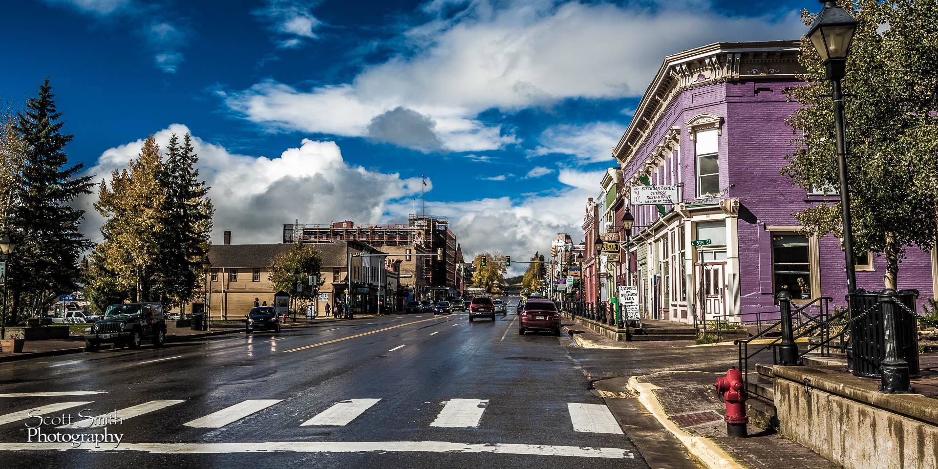 Mainstreet, USA Businesses line a busy main street in Leadville, CO. by Scott Smith Photos