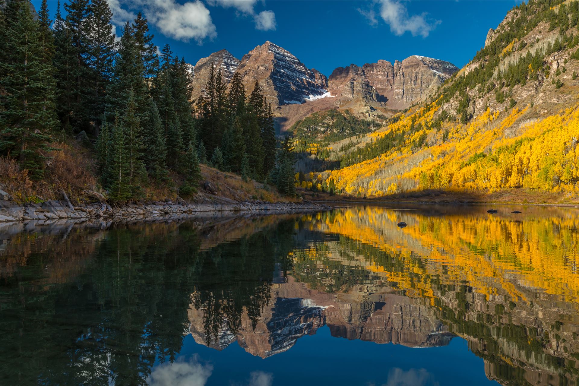 Maroon Bells and Maroon Lake No 2  by Scott Smith Photos
