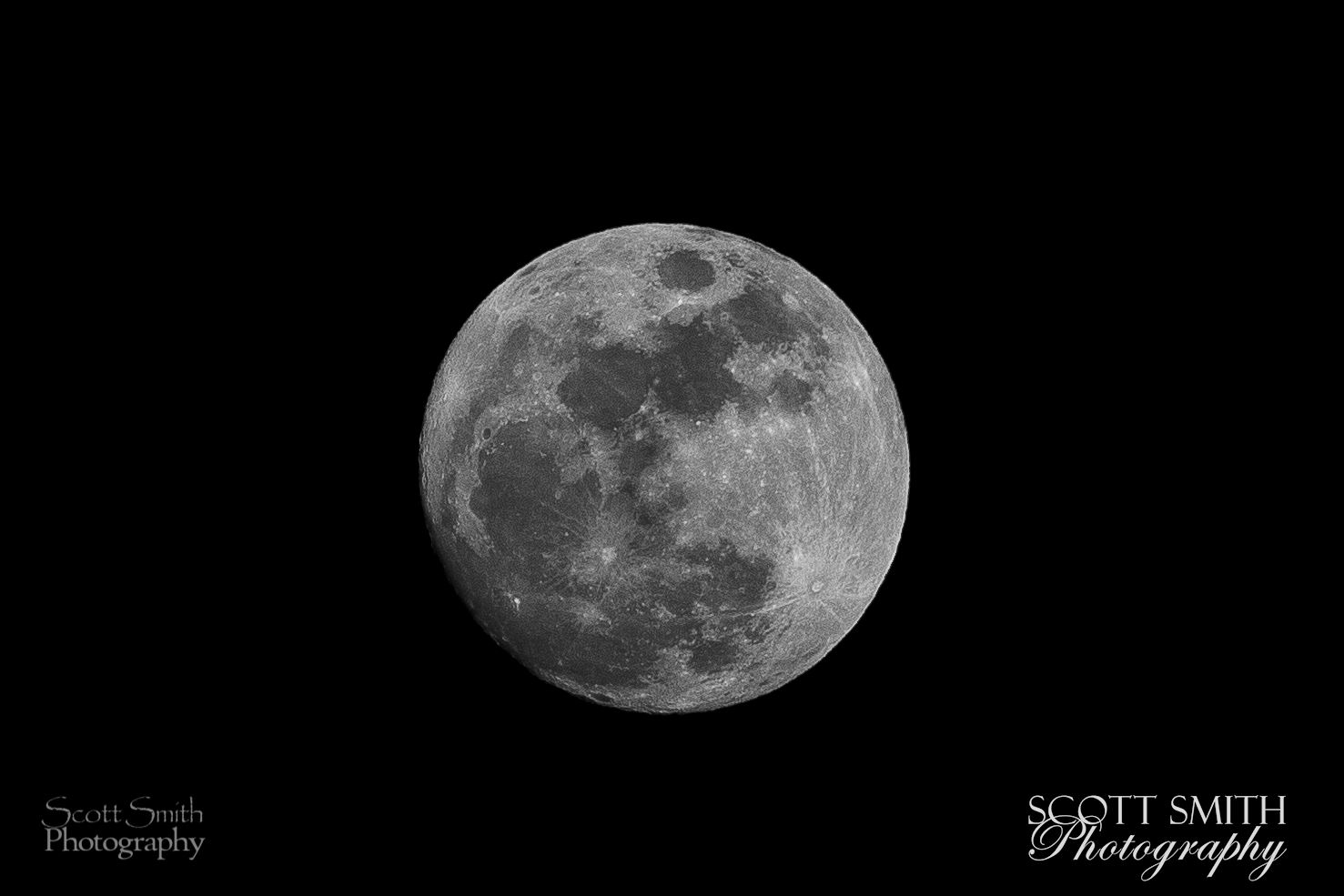 My God, it's Full of Scars! The moons scars are showing on a clear night. by Scott Smith Photos
