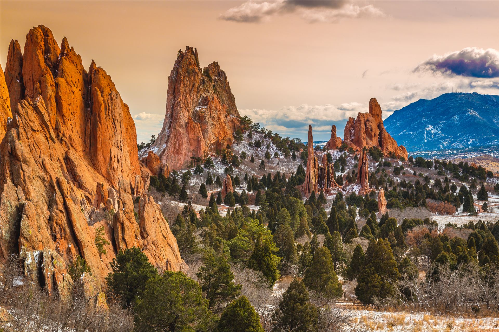 Garden of the Gods at Sunset  by Scott Smith Photos