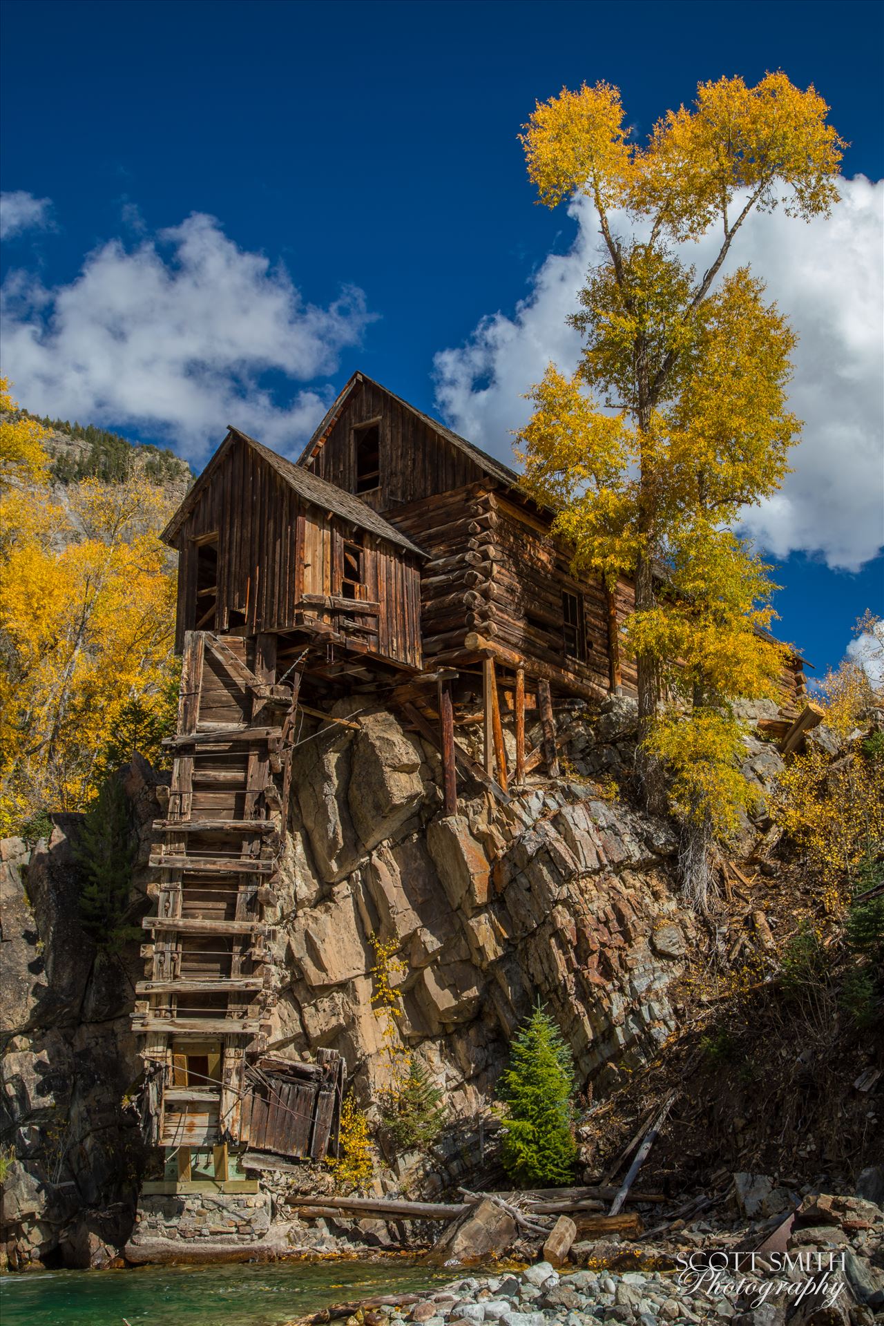 Crystal Mill, Colorado 01 The Crystal Mill, or the Old Mill is an 1892 wooden powerhouse located on an outcrop above the Crystal River in Crystal, Colorado by Scott Smith Photos