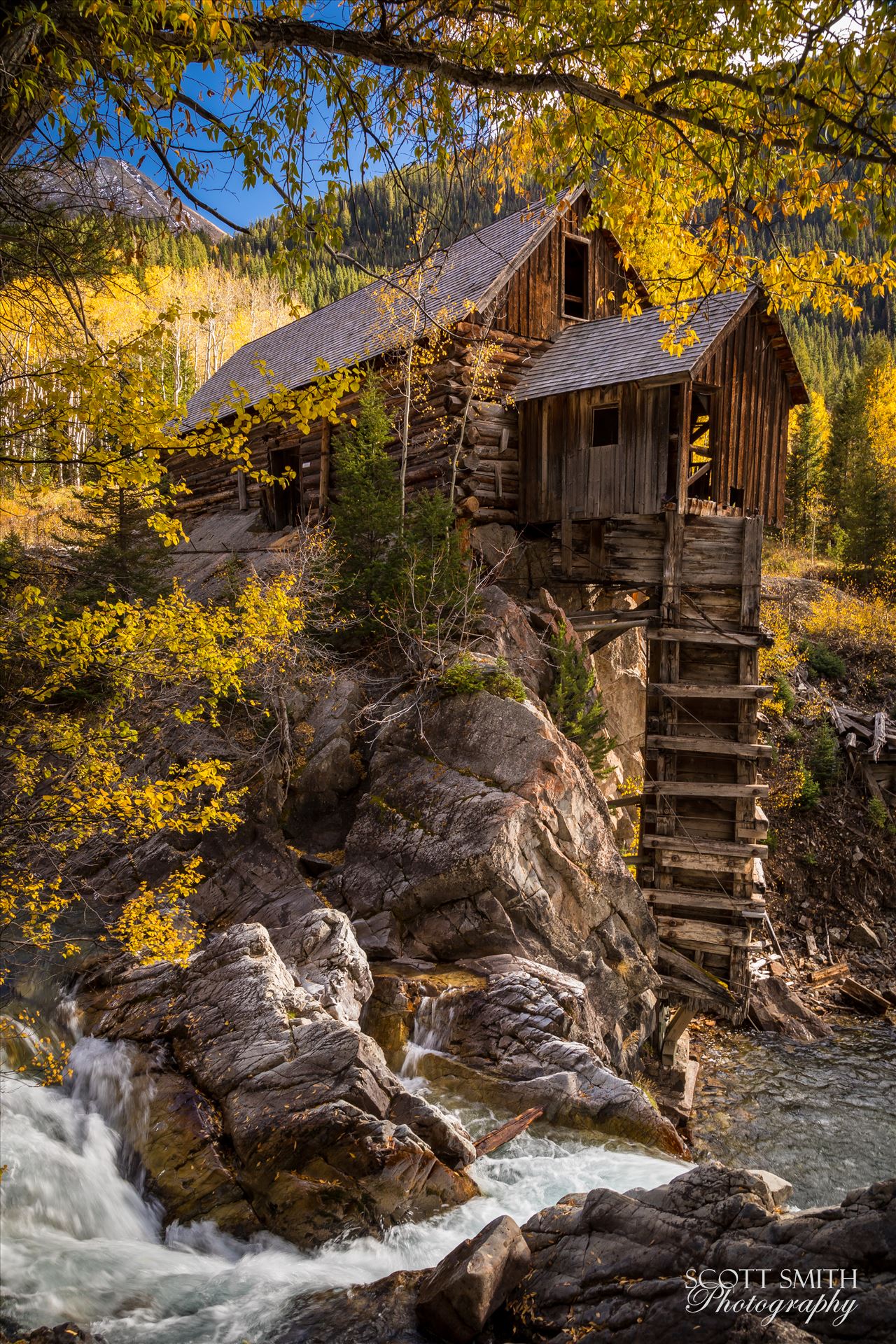 Crystal Mill No 2 The Crystal Mill, or the Old Mill is an 1892 wooden powerhouse located on an outcrop above the Crystal River in Crystal, Colorado by Scott Smith Photos