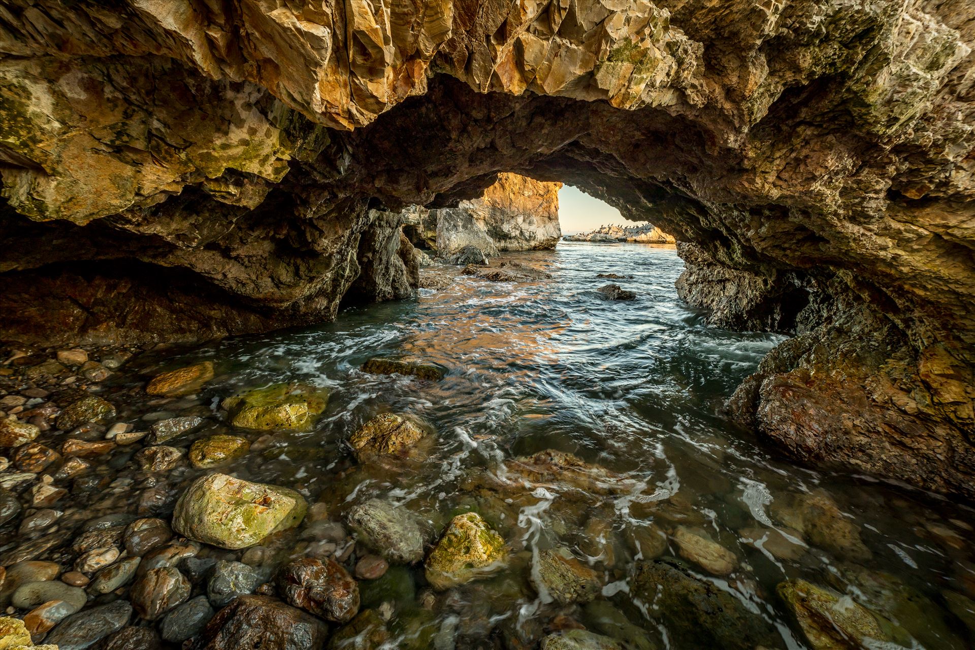 Sea Caves at Shell Beach A sea cave on Shell Beach, California. by Scott Smith Photos