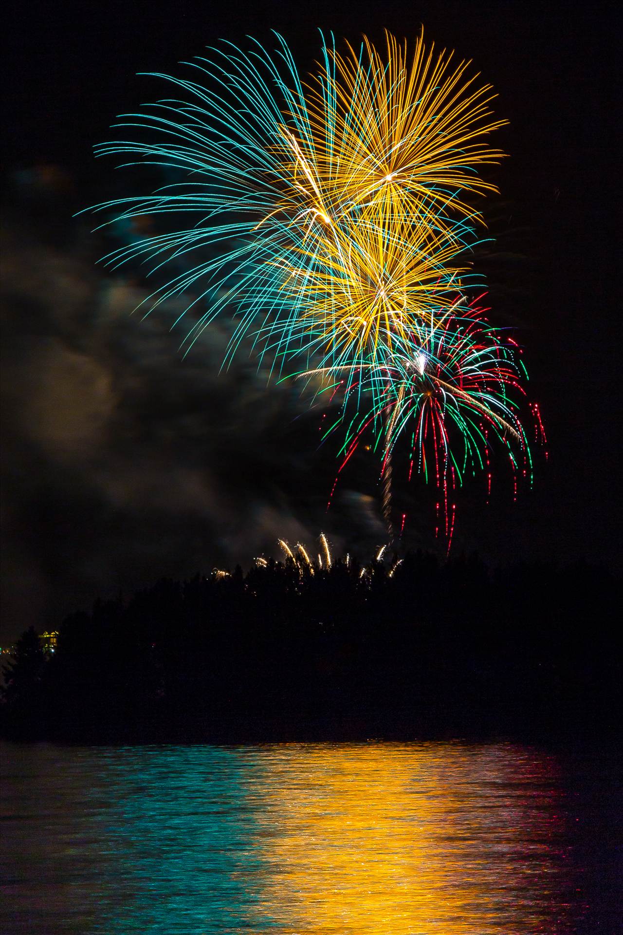Dillon Reservoir Fireworks 2015 2  by Scott Smith Photos