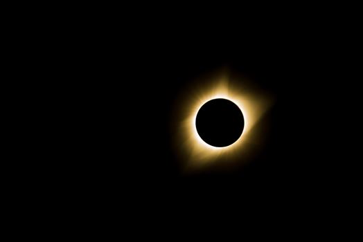 2017 Solar Eclipse 12 B - Total solar eclipse, at Carhenge in Alliance. Nebraska August 21, 2017, adjusted to remove the point of light in the left center of the frame.