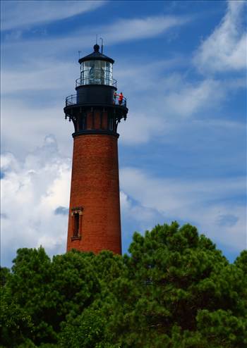 Currituck Lighthouse Through the Trees - Currituck, North Carolina Lighthouse