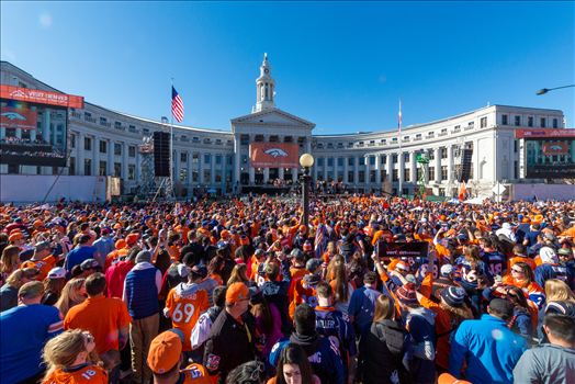 Celebrating the Denver Broncos - NFL champions, Superbowl 50 winners! Set in Civic Park, Denver, about one million Broncos fans packed the area to catch a glimpse of their heroes.