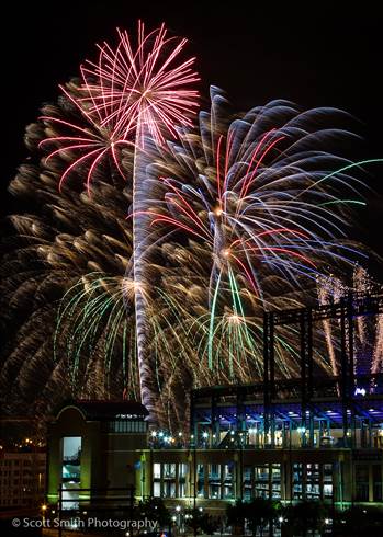 Fireworks over Coors Field 7 by Scott Smith Photos