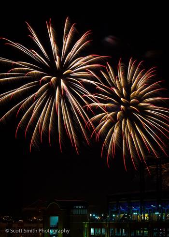Fireworks over Coors Field 2 by Scott Smith Photos