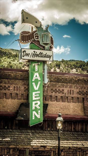 Doc Holliday Tavern in Glenwood Springs - The famous sign for the Doc Holliday Tavern in Glenwood Springs