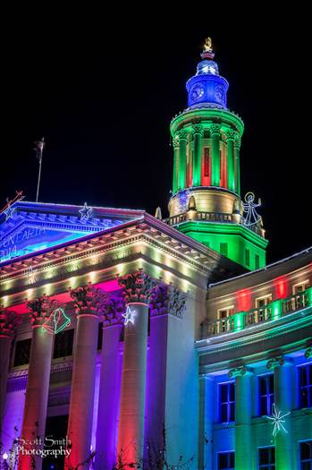 Denver County Courthouse at Christmas 3 by Scott Smith Photos