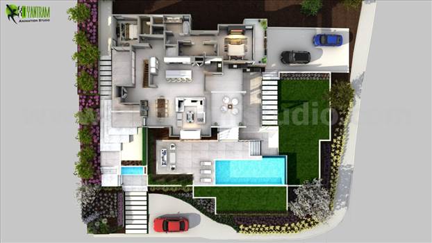 3D Conceptual Floor Plan Residential Idea.jpg by Yantramarchitecturaldesignstudio