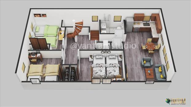 3D-Floor-plan-services-of-3-bedroom-house-by-yantram-floor-plan-designer-LA-USA.jpg by Yantramarchitecturaldesignstudio