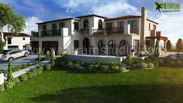 3D Exterior Villa Design by Yantramarchitecturaldesignstudio