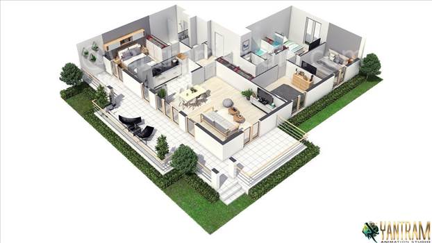 The-3D-Floor-Plan-Rendering-of-a- house-in-California.jpeg by Yantramarchitecturaldesignstudio
