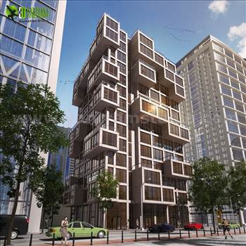 High Rise Apartment Modern Elevation Design Ideas by Yantramarchitecturaldesignstudio