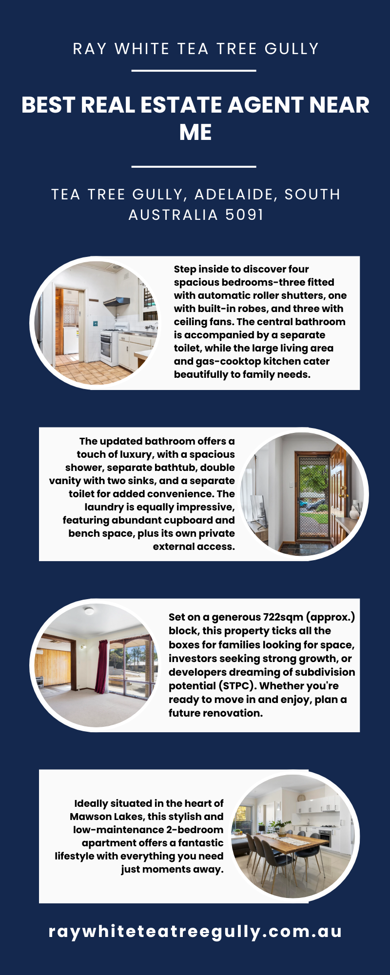 Best real estate agent near me Don’t waste your time hesitating further! Visit us today to commence your profitable property investment venture at :
https://raywhiteteatreegully.com.au/about by raywhiteteatreegully