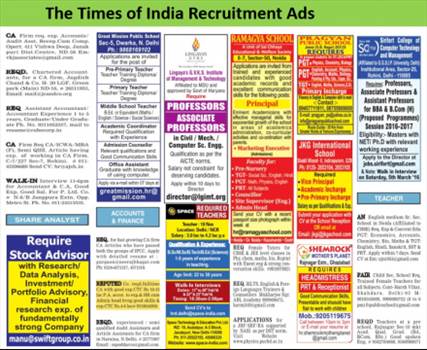 Book Recruitment Ad in Times of India under the classified section and hire a right candidate. To know more, visit: https://www.bookmyad.com/category/recruitment-job