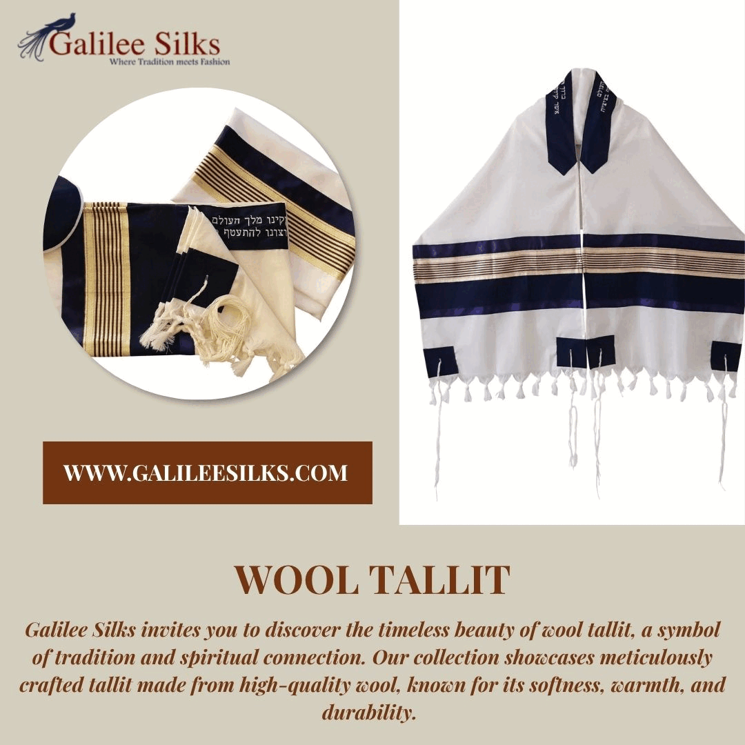 wool tallit Galilee Silks invites you to discover the timeless beauty of wool tallit, a symbol of tradition and spiritual connection.  For more visit: https://www.galileesilks.com/collections/all/wool-tallit by Galileesilks