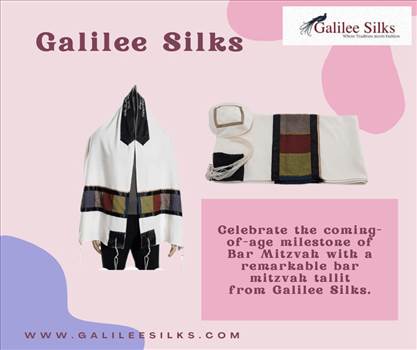 bar mitzvah tallit - Celebrate the coming-of-age milestone of Bar Mitzvah with a remarkable bar mitzvah tallit from Galilee Silks.  For more details, visit: https://www.galileesilks.com/collections/bar-mitzvah-tallit