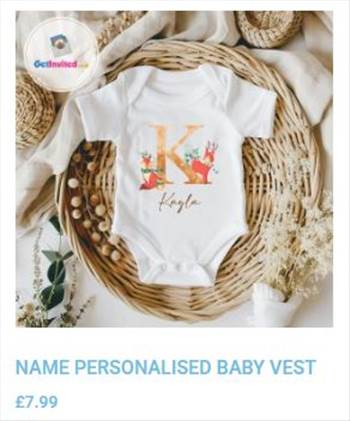 Personalised pregnancy announcement vest by Getinvited