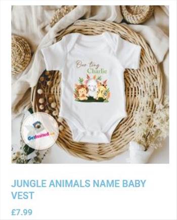 Personalised pregnancy announcement vest by Getinvited