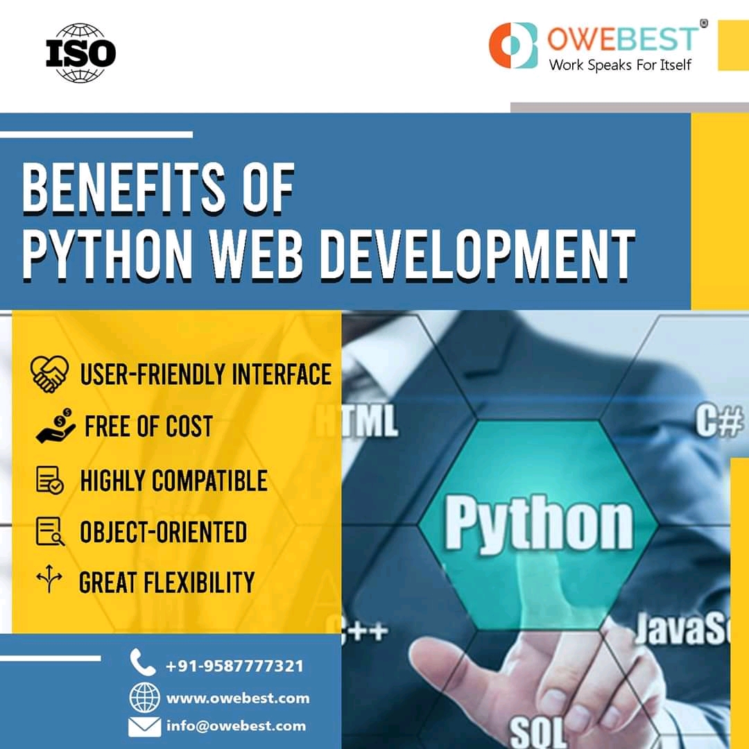 Python Web Development.jpg ​Python is a dynamic language that is based on an open-source platform that is used to build robust web applications concluding to high-level standards. And if you are looking forward to a gaming application or web frameworks for graphic design applicatio by owebest