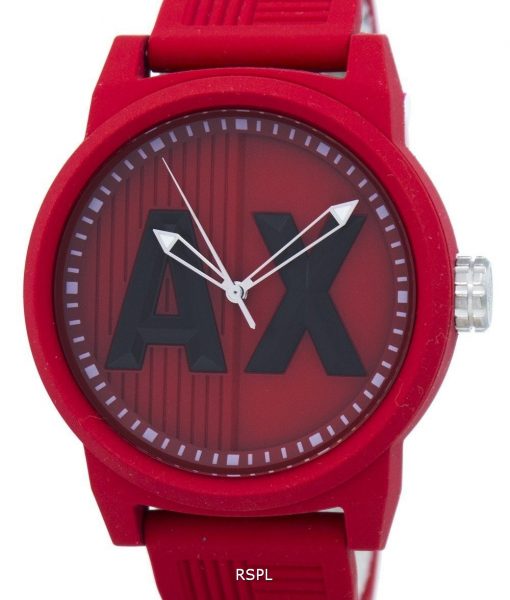 Armani Exchange ATLC Quartz AX1453 Men’s Watch Features:

Stainless Steel Case,
Silicone Strap,
Quartz Movement,
Mineral Crystal,
Red Matte Dial,
Luminous Hands And Markers,
Pull/Push Crown,
Buckle Clasp,
50M Water Resistance,
Approximate Case Diameter: 46mm,
Approximate Case Thickne by creationwatches