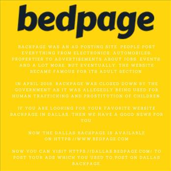 Backpage was an ad posting site. People post everything from electronics, automobiles, properties to advertisements about jobs, events, and a lot more. But eventually, the website became famous for its adult section.

In April 2018, backpage was closed 