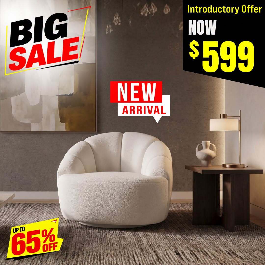Pearl 360° Swivel Fabric Armchair New arrival ONLY  599 (WAS  999) SAVE  400!!.jpg  by furnhouse