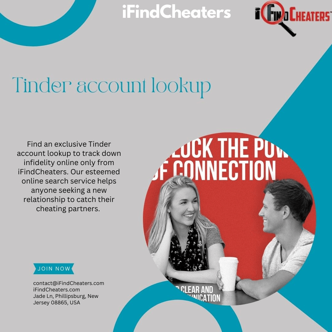 tinder profile lookup The most authentic and leading online service platform of iFindCheaters provides Tinder profile lookup in an easier and faster approach.  For more visit: https://iFindCheaters.com/products/search-on-tinder/ by iFindCheaters