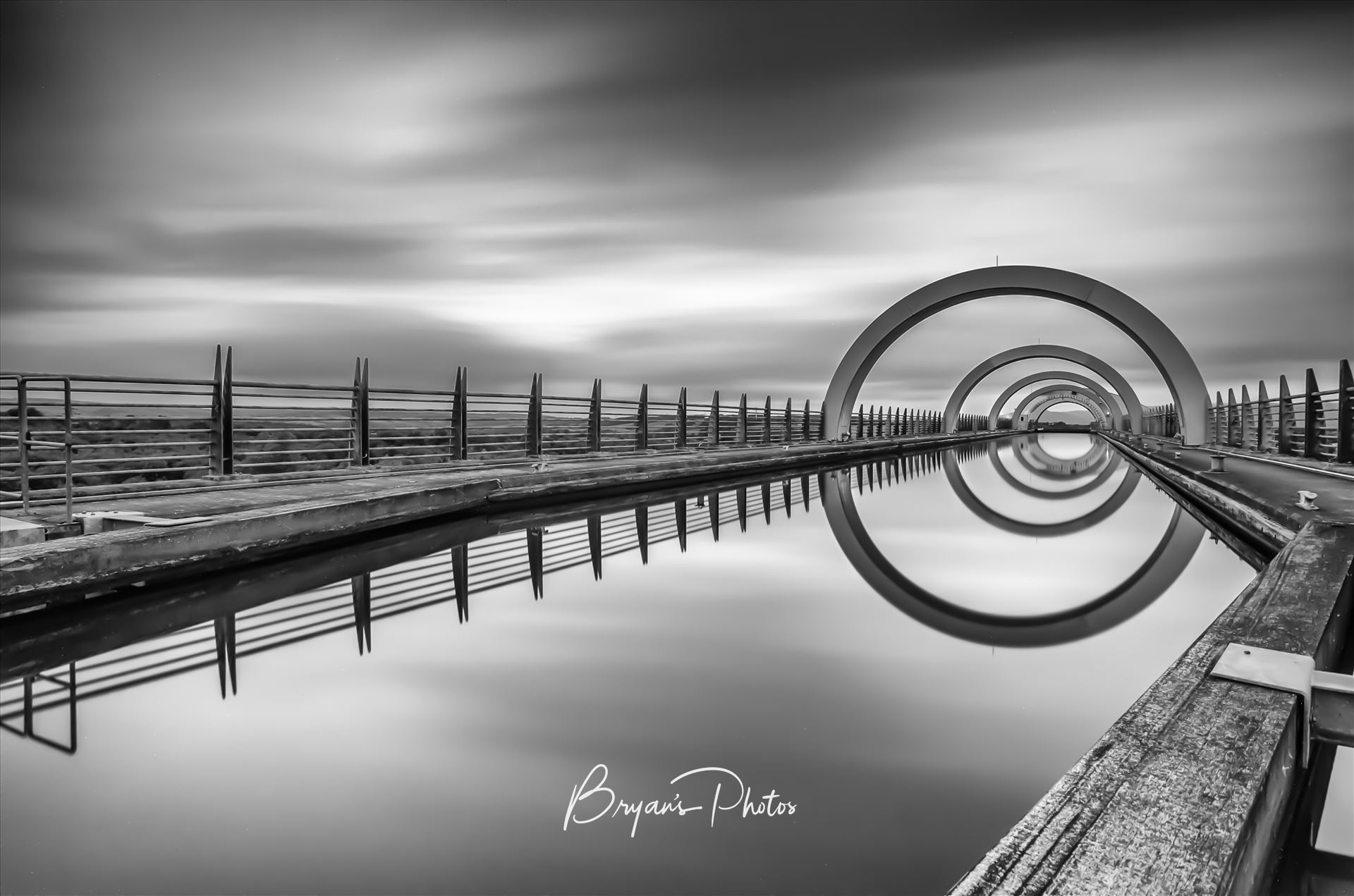 The Falkirk Wheel A long exposure photograph of the Falkirk wheel taken from the top of the wheel. by Bryans Photos