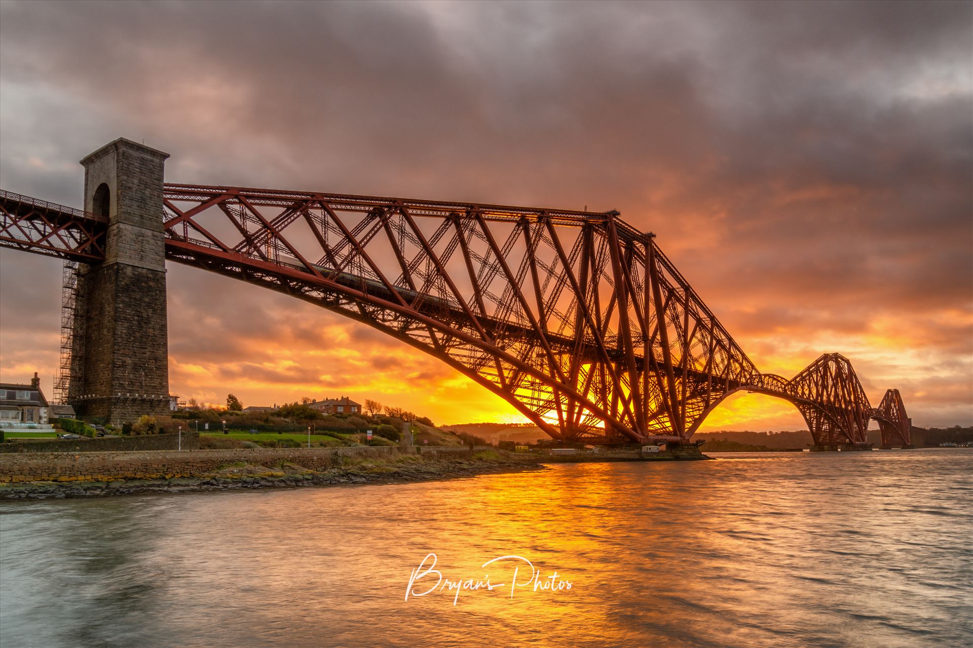 Sunrise at the Bridge A photograph of the Forth Rail Bridge taken at Sunrise from North Queensferry. by Bryans Photos