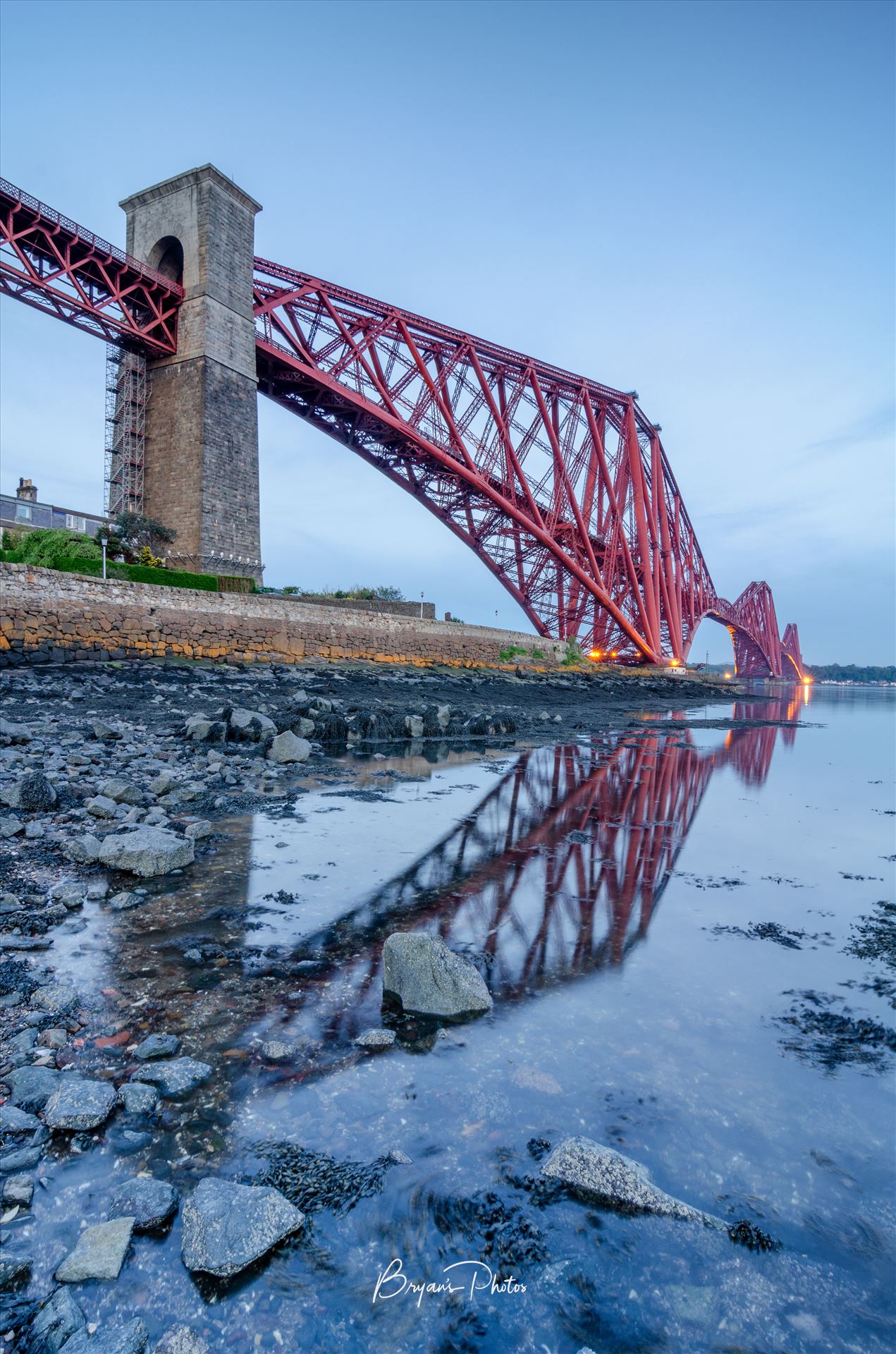 The Rail Bridge Portrait A portrait photograph of the Forth Rail Bridge taken from North Queensferry. by Bryans Photos