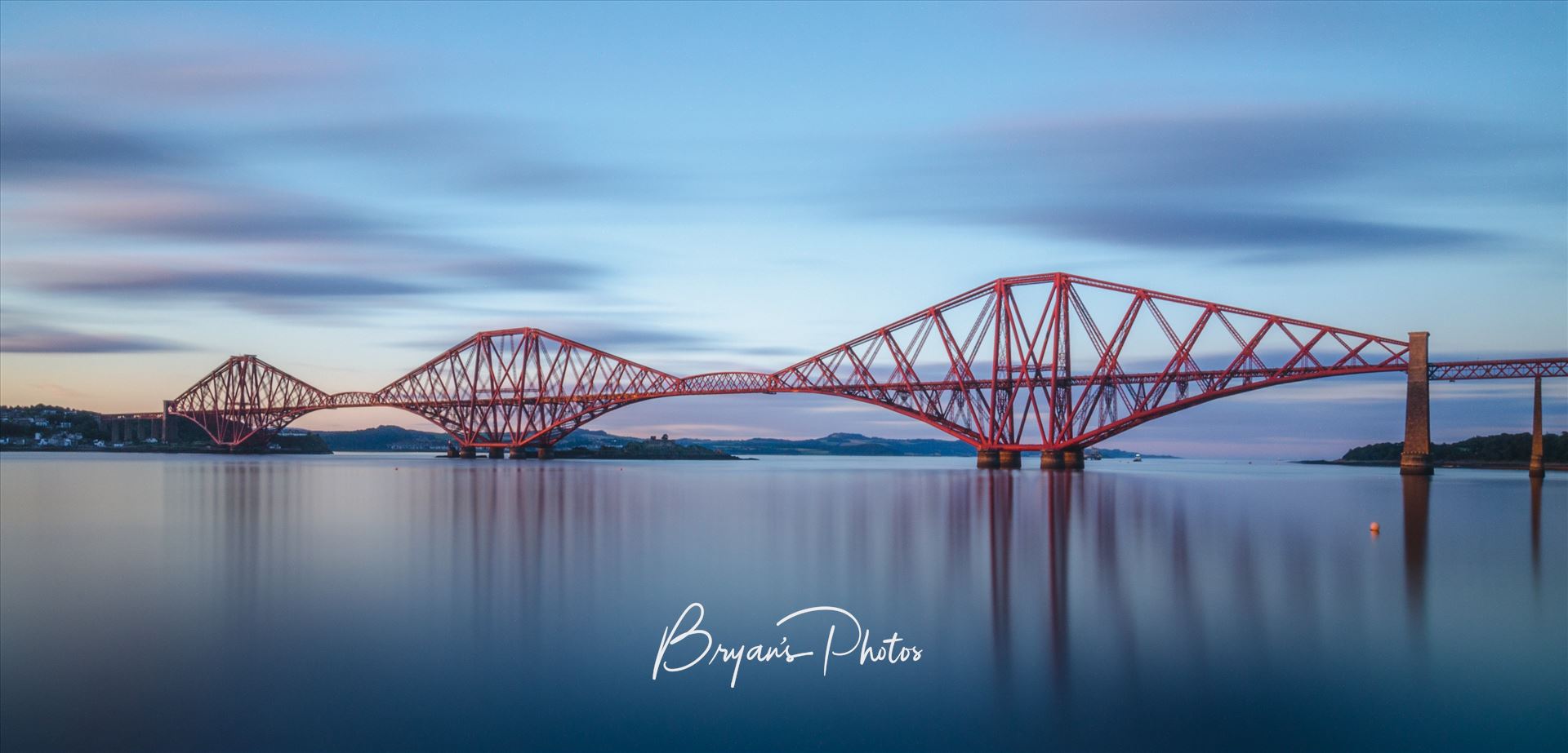 Rail Bridge Panorama A panoramic long exposure photograph of the Forth Rail Bridge taken from South Queensferry. by Bryans Photos
