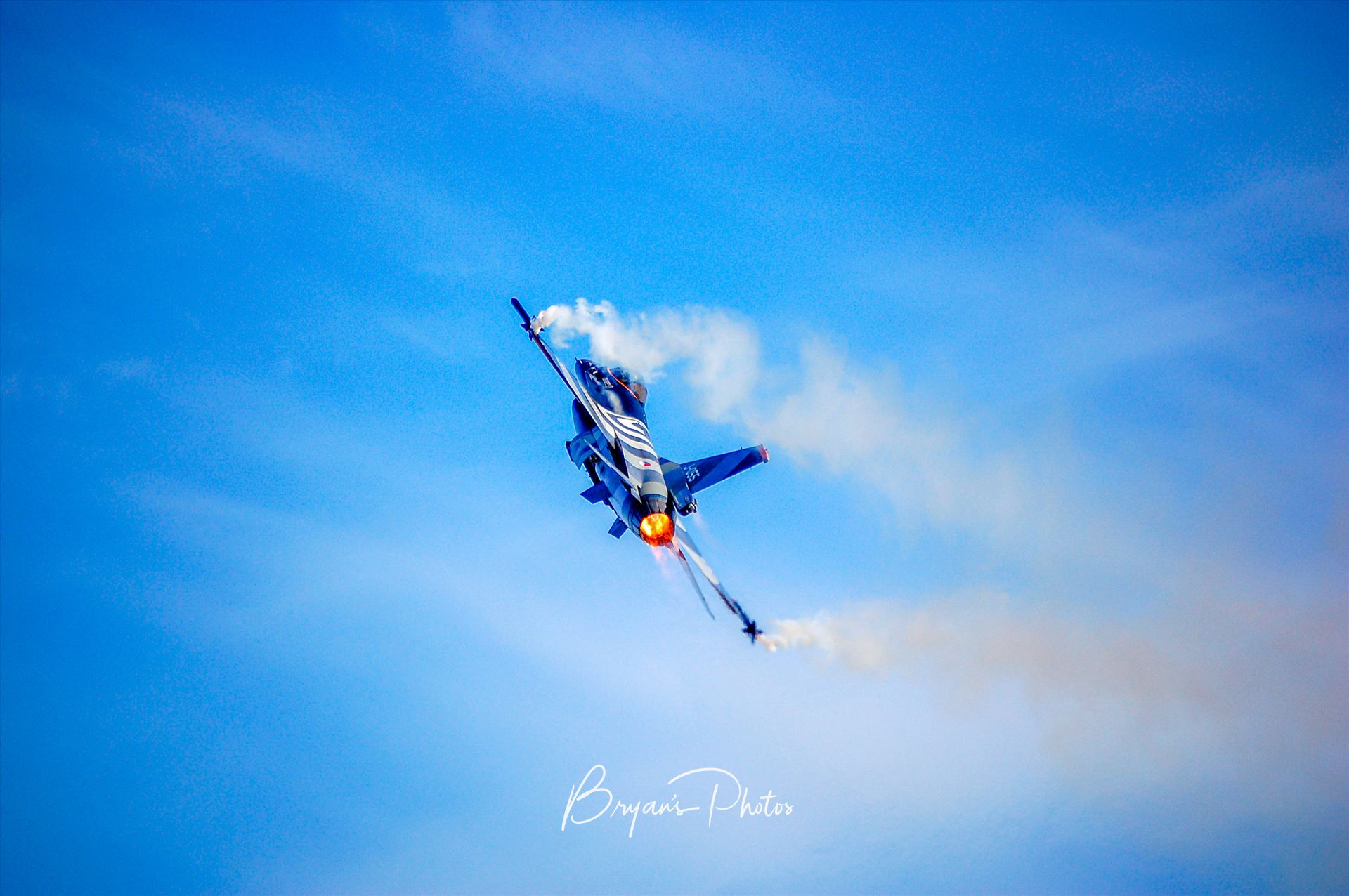 F16 Afterburner Photo of a dutch F16 displaying at air show by Bryans Photos