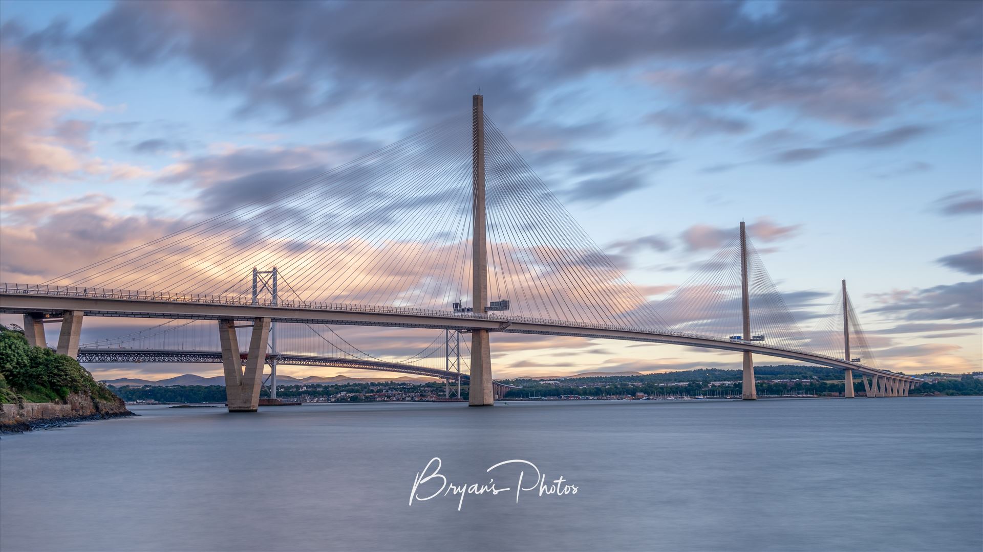Queensferry Crossing Panorama A panoramic photograph of the Queensferry Crossing taken from the north bank of the River Forth. by Bryans Photos