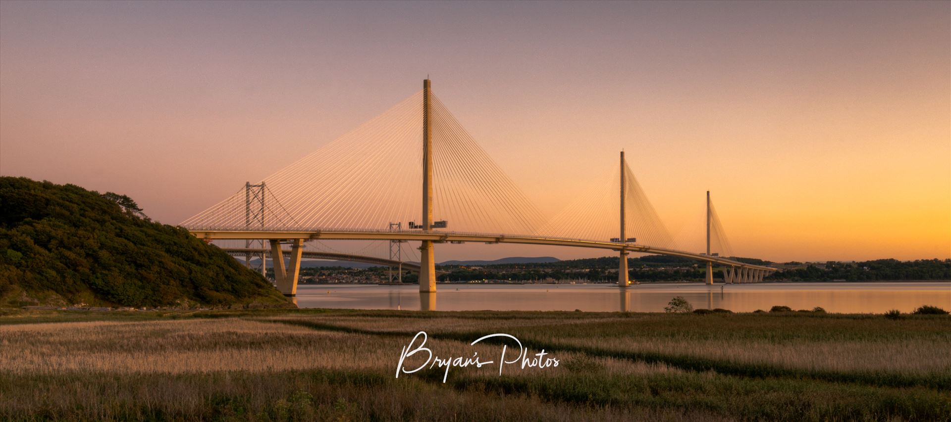 The Queensferry Crossing A panoramic photograph of the Queensferry Crossing taken from Fife. by Bryans Photos