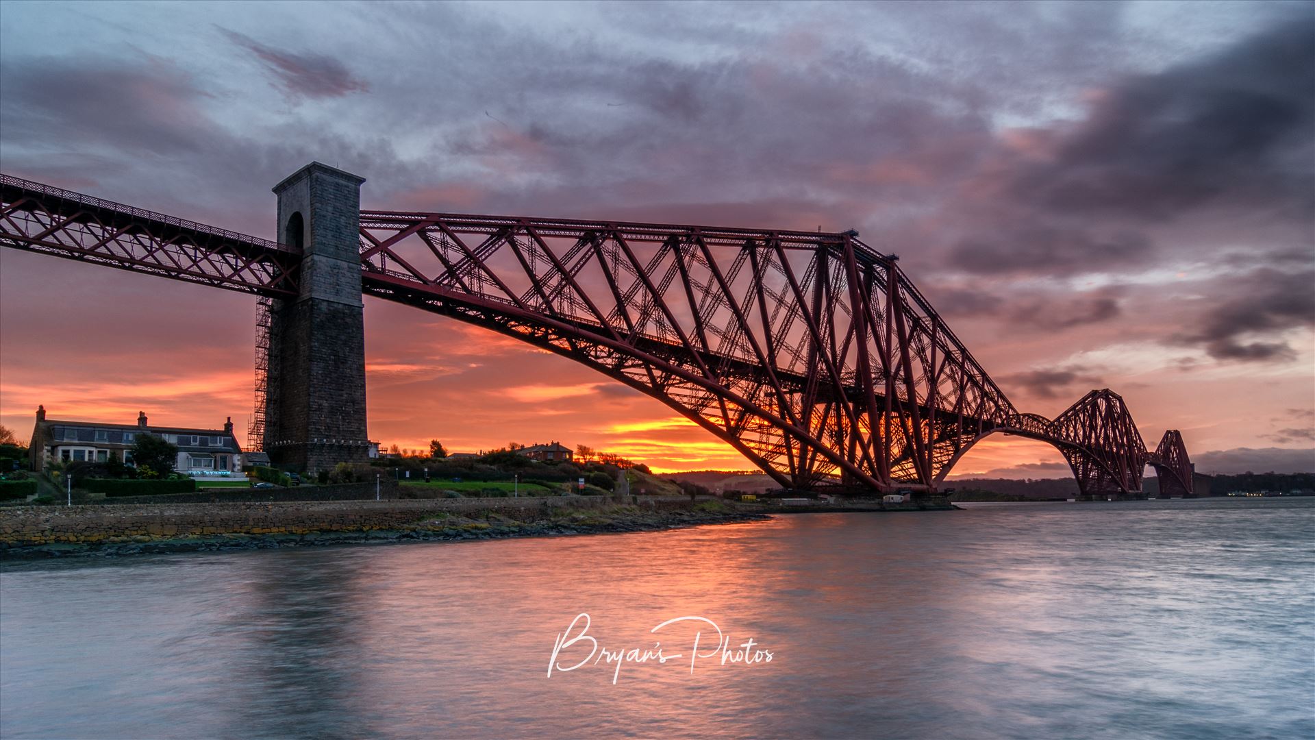 North Queensferry Sunrise A photograph of the Forth Rail Bridge taken at Sunrise from North Queensferry. by Bryans Photos