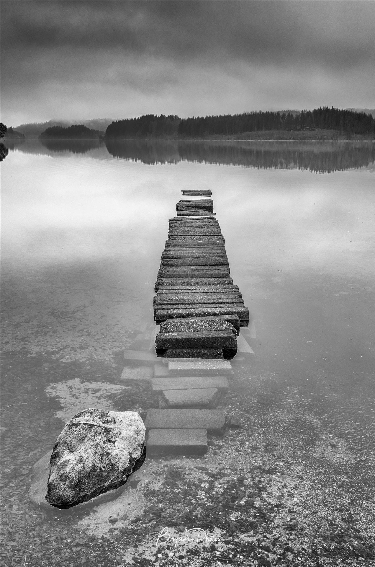 The Loch A black and white photograph of the Jetty at Kinlochard. by Bryans Photos