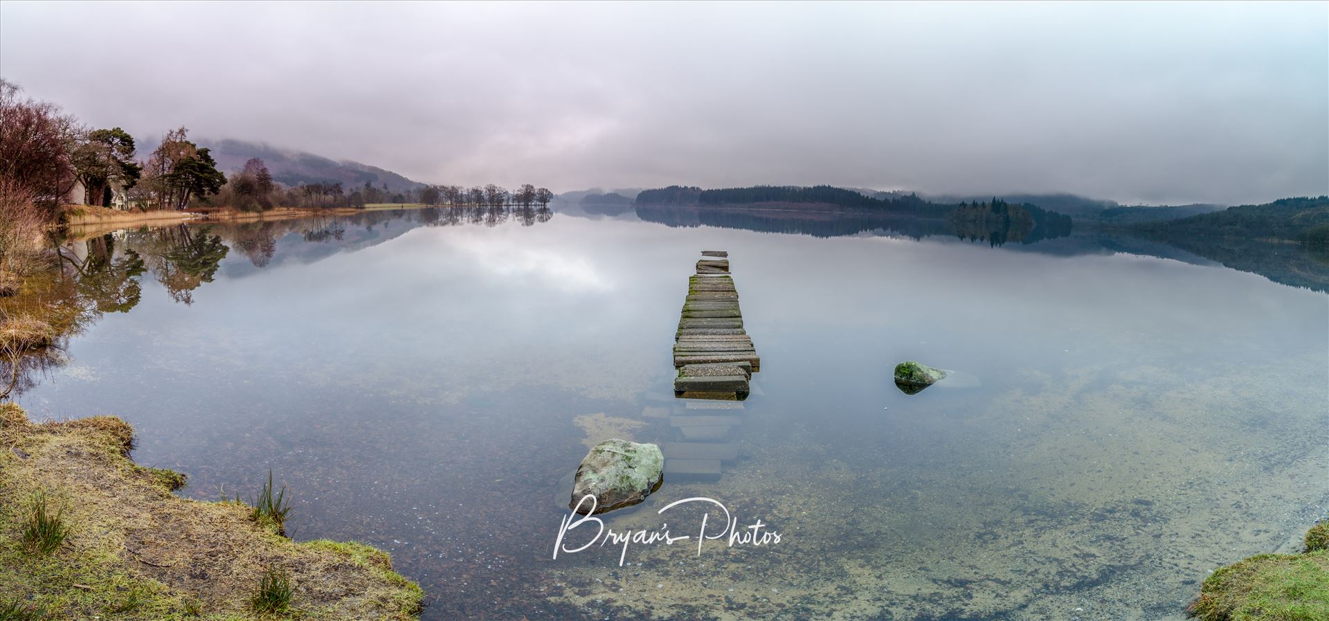 Loch Ard Panorama A Panoramic photograph of Loch and taken from Kinlochard. by Bryans Photos