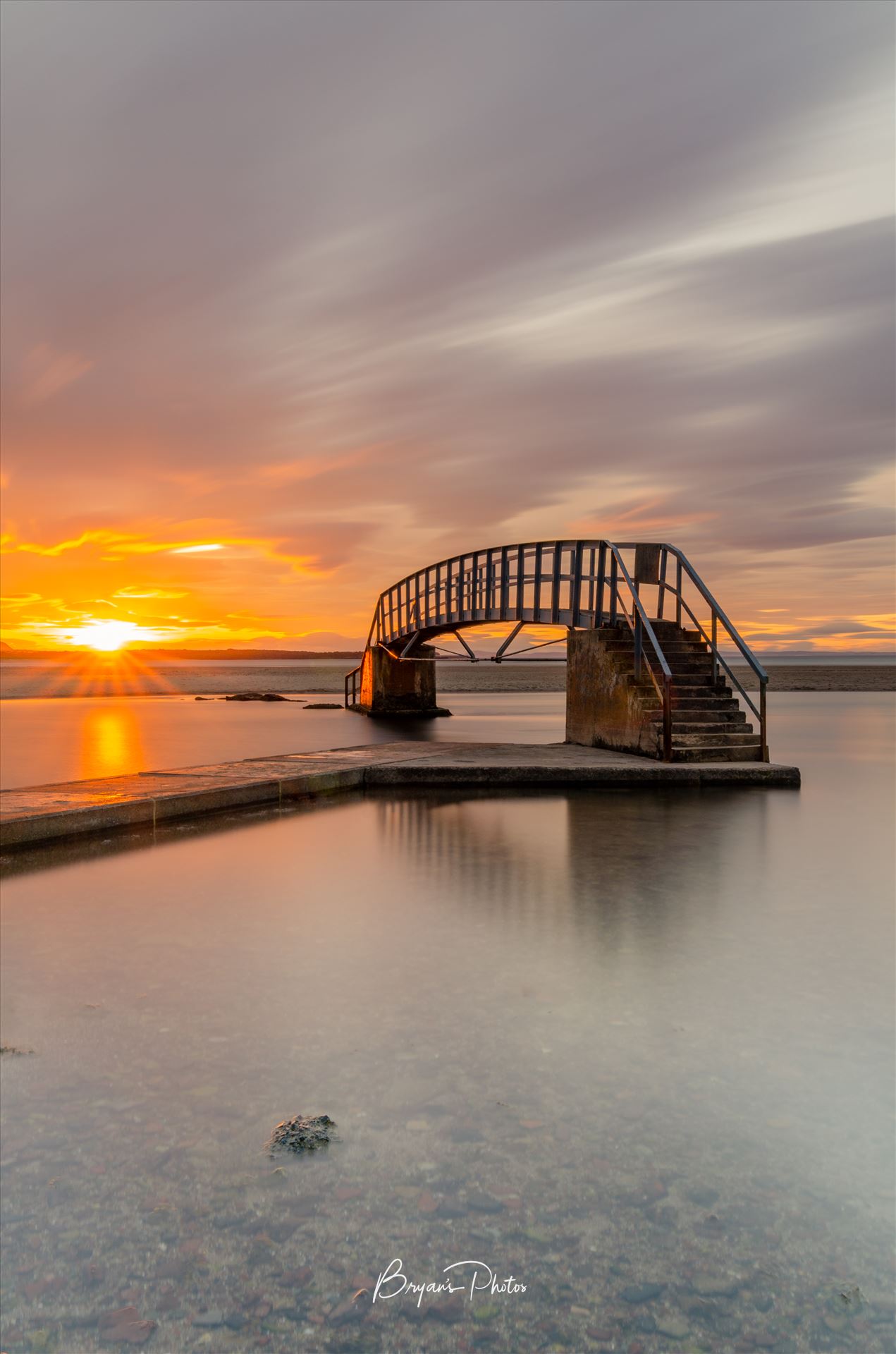 Belhaven Bridge A photograph of the Belhaven Bridge at Dunbar taken at sunset. by Bryans Photos