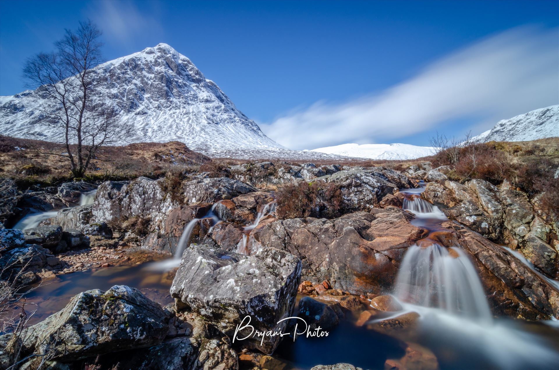Etive Mor Falls A long exposure Photograph of Etive Mor, Glen Etive in the Scottish Highlands. by Bryans Photos