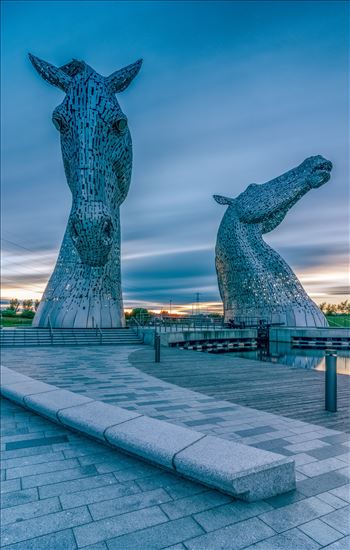 Evening at the Kelpies by Bryans Photos
