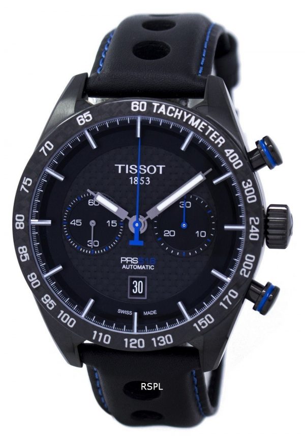 Tissot T- Sport PRS 516 Chronograph Automatic T100.427.36.201.00 T1004273620100 Men’s Watch.jpg Features:

Black PVD Stainless Steel Case
Leather Strap
Automatic Movement
Caliber: ETA A05.H31
27 Jewels
Sapphire Crystal
Black Carbon Textured Dial
Chronograph Function
Tachymeter Scale by Jason