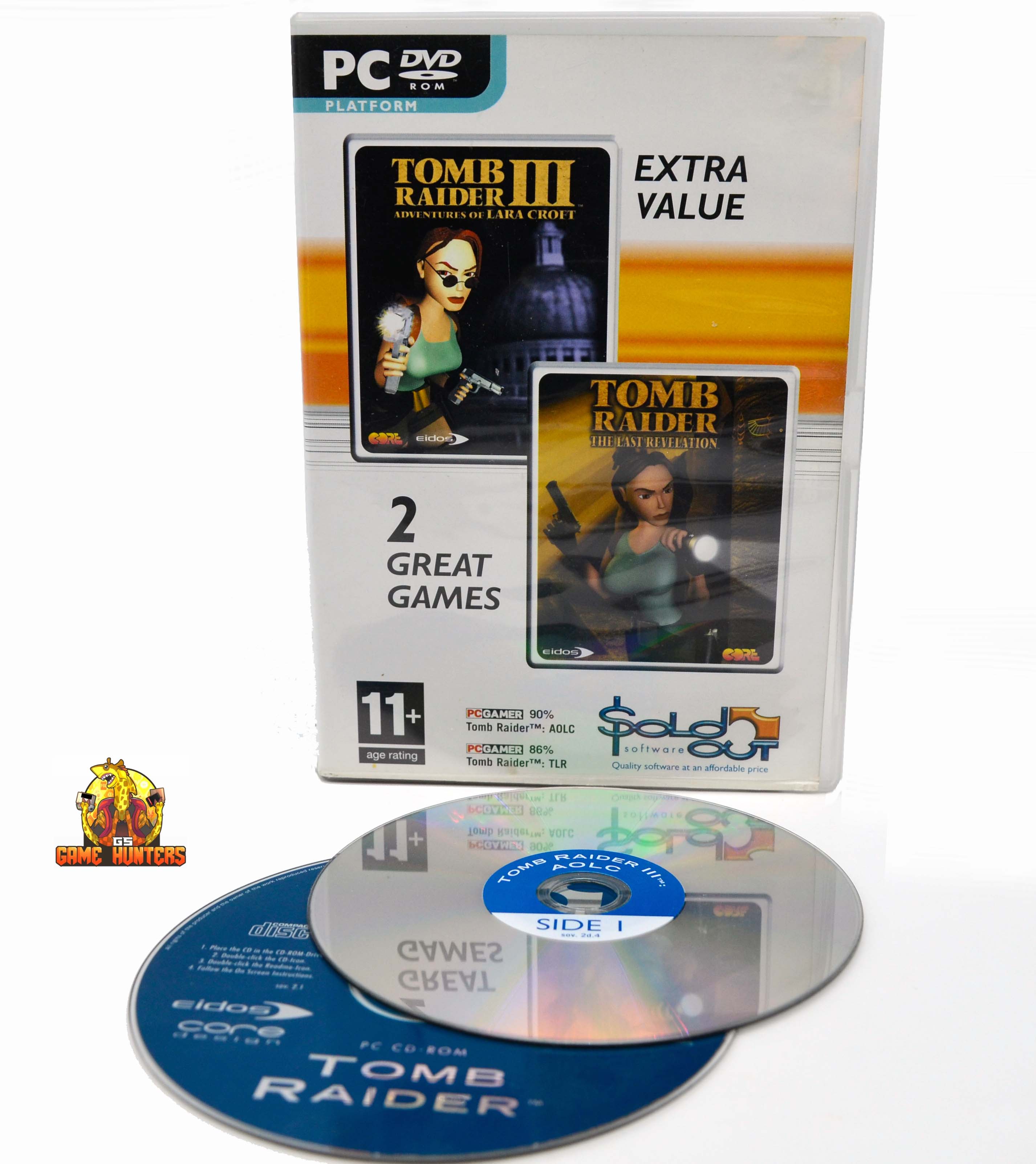 Tomb Raider Adventures of Lara Croft & The Last Revelations  Case & Discs (one is double sided).jpg  by GSGAMEHUNTERS