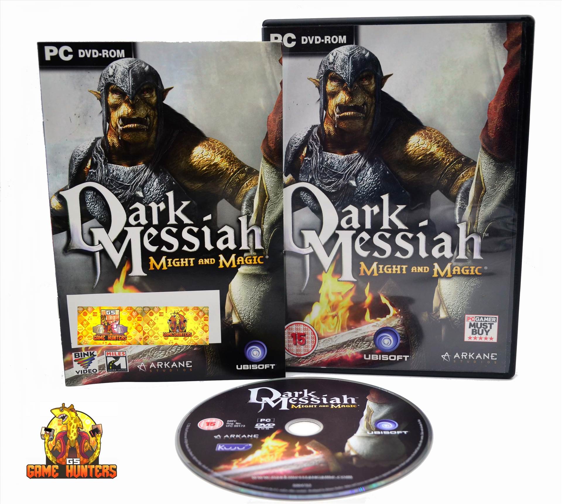 Dark Messiah Might and Magic Case, Manual (product key obscured) & Disc.jpg  by GSGAMEHUNTERS