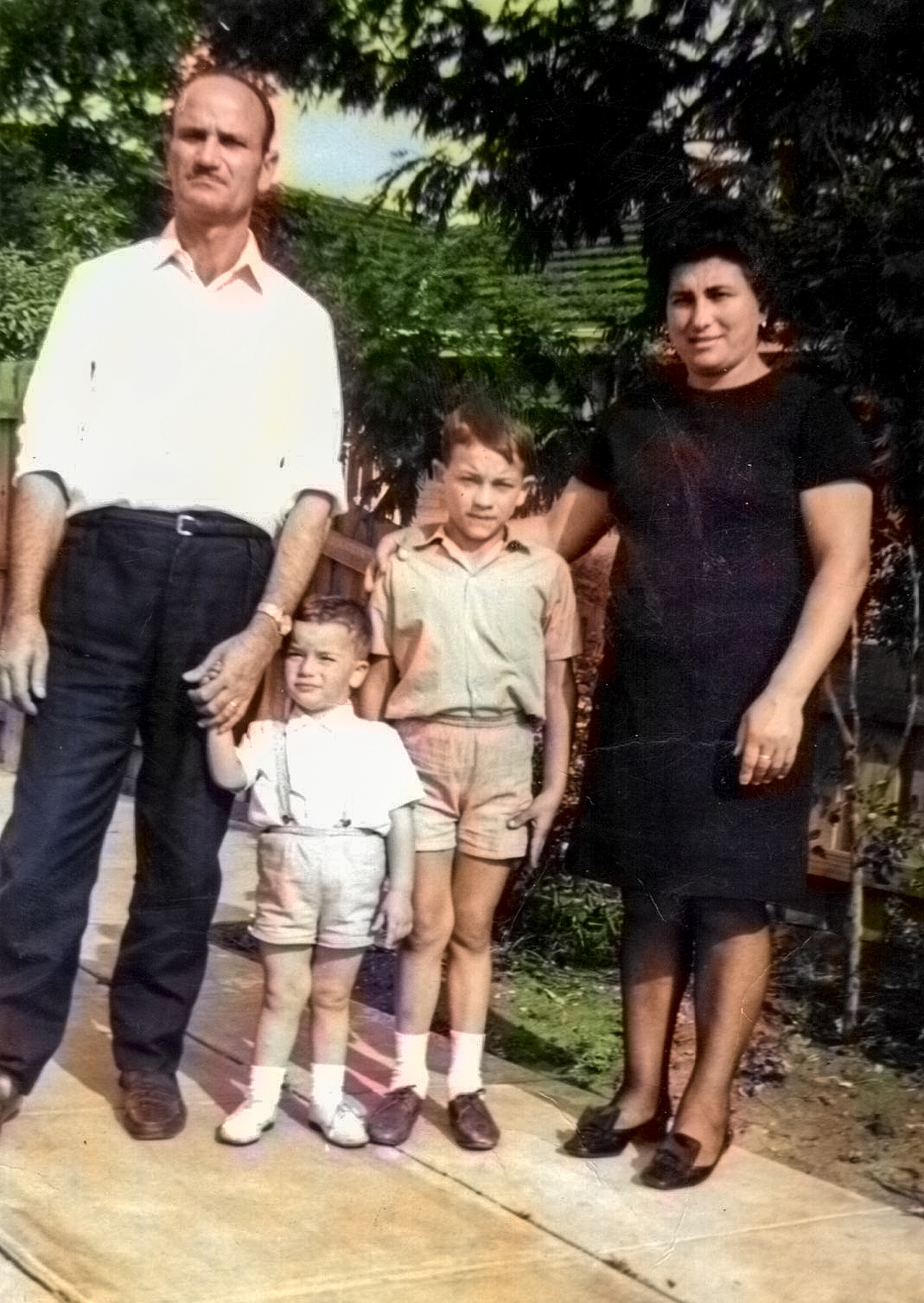 Giuseppe Torcasio: Family Portrait 1970 Giuseppe Torcasio: Colorized Family Portrait 1970 by johntorcasio